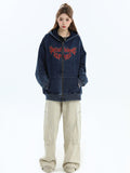 QDBAR [Insstudios] Gothic Letter Logo Denim Jacket Na1631