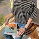 QDBAR 1527 Half Sleeve Striped Shirt