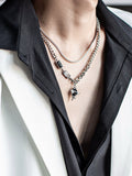 QDBAR Jackson Wang Same Style Asterism Men Twin Necklace