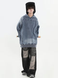 QDBAR [Insstudios] Loose Denim Hoodie Na1632