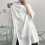 QDBAR Asymmetric Design Loose Shirt