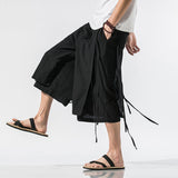 QDBAR Summer Loose Wide Leg Cropped Pants