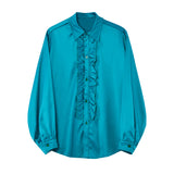 QDBAR Retro Lace Decoration Shirt