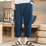 QDBAR Men's Summer Linen Loose Casual Pants