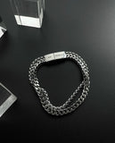 QDBAR Frosty Style Self-Made Ins Titanium Steel Men's Hip-Hop Bracelet