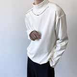 QDBAR Half High Collar Plus Velvet T-shirt