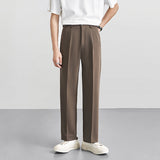 QDBAR High-rise Elasticated Straight Trousers