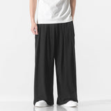 QDBAR Loose Solid Straight-leg Pants