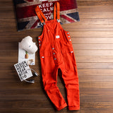 QDBAR Vintage Casual Multi-Pocket Jumpsuits