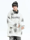 QDBAR [Insstudios] Spray Paint Logo Loose Hoodie Na1634