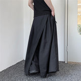 QDBAR Dark Knight Double Layer Wide-Leg Trousers