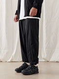 QDBAR Black Thin Men's Minimalist Mesh Breathable and Loose Sweatpants