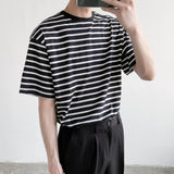 QDBAR 4445 Striped Half Sleeve Shirt