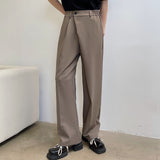 QDBAR Irregular Diagonal Drape Suit Pants