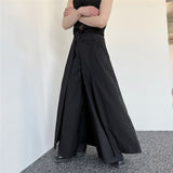 QDBAR Dark Knight Double Layer Wide-Leg Trousers