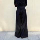 QDBAR Retro Woolen Wide Leg Pants