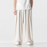 QDBAR Loose Solid Straight-leg Pants