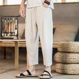 QDBAR Men's Summer Linen Loose Casual Pants