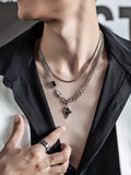 QDBAR Jackson Wang Same Style Asterism Men Twin Necklace