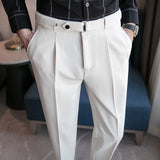 QDBAR Slim Stretch Cropped Casual Pants