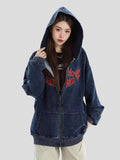 QDBAR [Insstudios] Gothic Letter Logo Denim Jacket Na1631