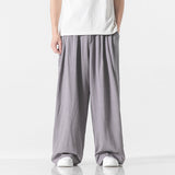 QDBAR Loose Solid Straight-leg Pants