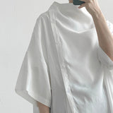 QDBAR Asymmetric Design Loose Shirt