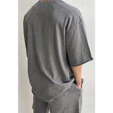 QDBAR No. 9521 Dark Gray Half Sleeve Shi& Shorts 2024 New