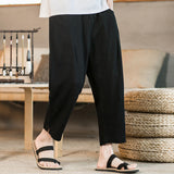 QDBAR Men's Summer Linen Loose Casual Pants