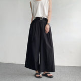 QDBAR Summer Thin Belt Wide Leg Pants