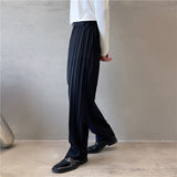 QDBAR Wrinkled Casual Elastic Waist Trousers