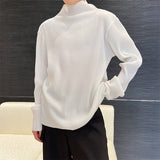 QDBAR Half High Neck Long Sleeve T-shirt