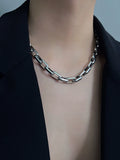 QDBAR INS Industrial Style Cuban Men's Street Titanium Steel Necklace