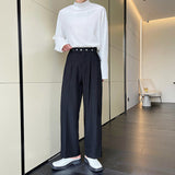 QDBAR Elastic Waist Loose Casual Pants