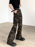 QDBAR 【Autumnwind】camouflage Slim Work Pants Na1370