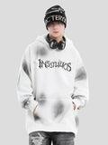 QDBAR [Insstudios] Spray Paint Logo Loose Hoodie Na1634