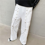 QDBAR Metal Chain Wide Leg Pants