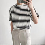 QDBAR 4445 Striped Half Sleeve Shirt