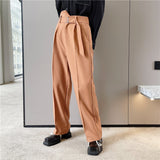 QDBAR Irregular High Waist Slacks