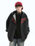 QDBAR [Insstudios] Gothic Letter Logo Denim Jacket Na1631