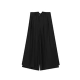 QDBAR Dark Knight Double Layer Wide-Leg Trousers