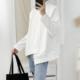 QDBAR 2024 Fall Fashion Asymmetric Half High Collar Sweatshirt