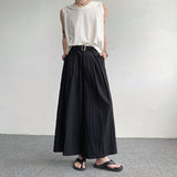 QDBAR Summer Thin Belt Wide Leg Pants