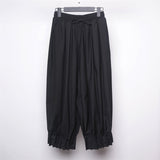 QDBAR Loose Pleated Pleated Nine-point Pants