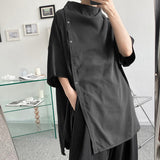 QDBAR Asymmetric Design Loose Shirt