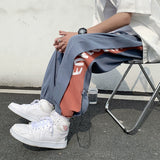 QDBAR Cropped Drape Ins Hong Kong Style Japanese Style Casual Pants