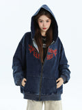 QDBAR [Insstudios] Gothic Letter Logo Denim Jacket Na1631