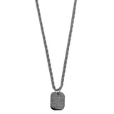 QDBAR Letter Pendant Necklace Personalized All-Match Titanium Steel Square Plate