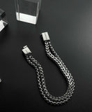 QDBAR Frosty Style Self-Made Ins Titanium Steel Men's Hip-Hop Bracelet