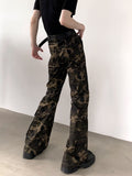 QDBAR 【Autumnwind】camouflage Slim Work Pants Na1370